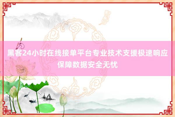 黑客24小时在线接单平台专业技术支援极速响应保障数据安全无忧