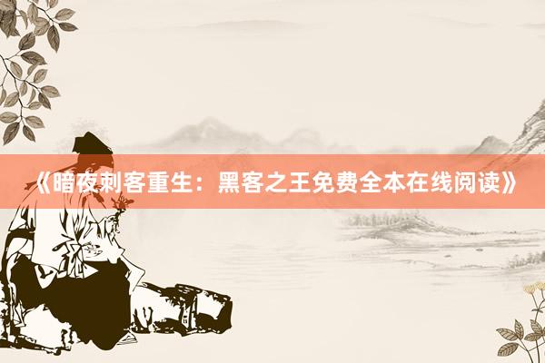 《暗夜刺客重生：黑客之王免费全本在线阅读》